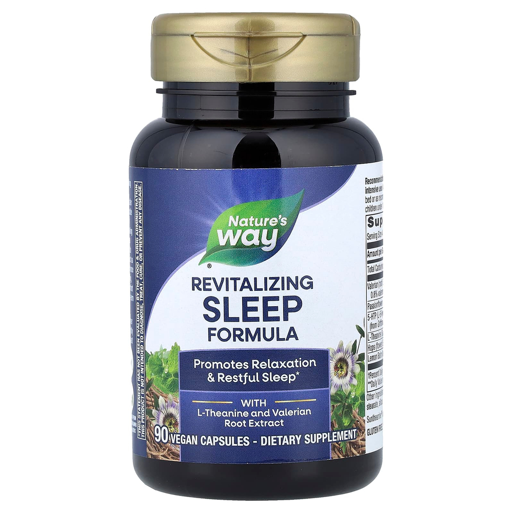 Nature's Way, Fatigued to Fantastic!, восстанавливающая формула для сна, 90 вегетарианских капсул