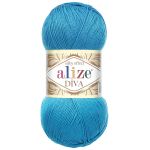 Пряжа Alize (Ализе) Diva / уп.5 мот. по 100 г, 350м, 245 голубая бирюза A