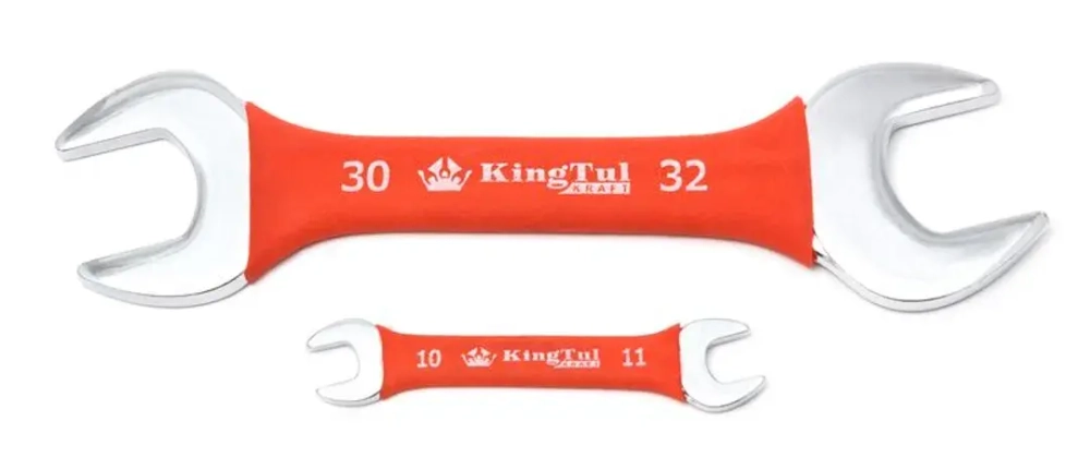 Ключ рожковый 18х19мм в прорезиненной оплетке KingTul kraft KT-101819k(321819)