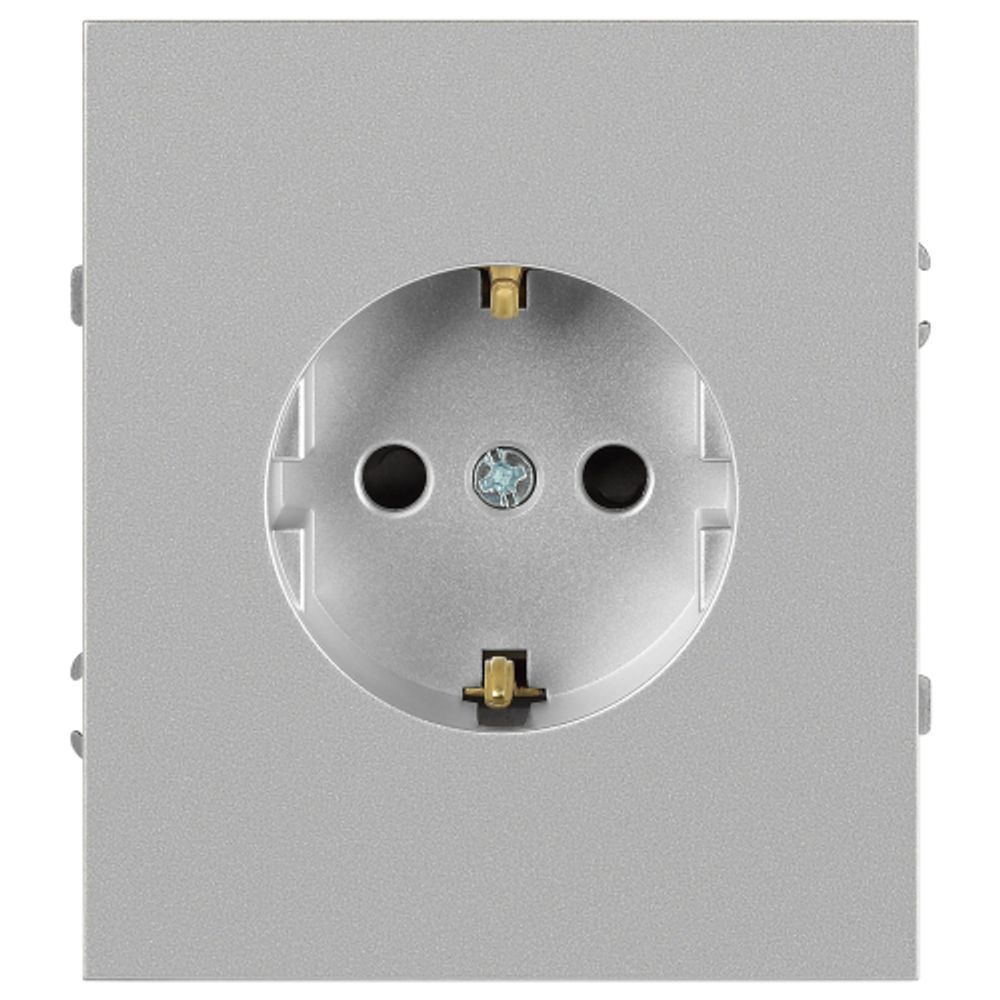 Розетка ЭРА Arktik 16-2101-03 с заземлением 2P+E Schuko 16А-250В алюминий | Эра Arktik