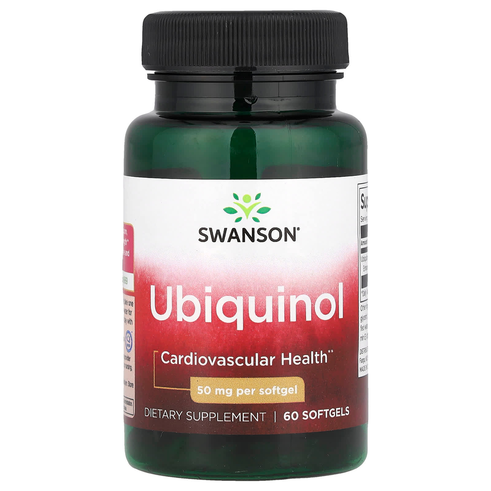 Swanson Vitamins, Убихинол, 50 мг, 60 мягких таблеток