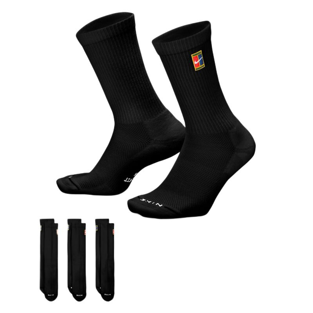 Теннисные носки Nike Everyday Elevated Crew 3P - black