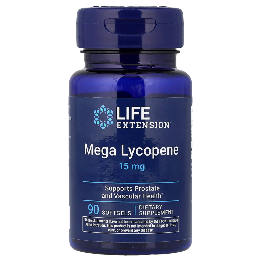 Life Extension, Мега ликопин, 15 мг, 90 капсул