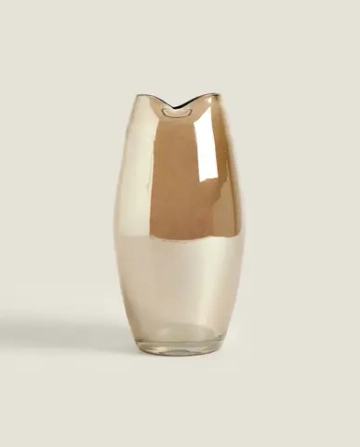 ZARA HOME ВЫСОКАЯ ВАЗА ИЗ ЛЮСТРОВОГО СТЕКЛА