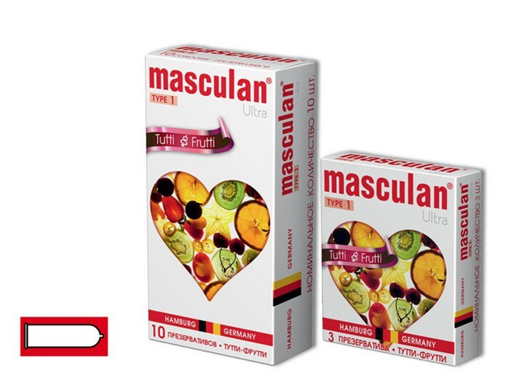 Презервативы Masculan Ultra 1 Тутти-Фрутти Tutti-Frutti 10 шт