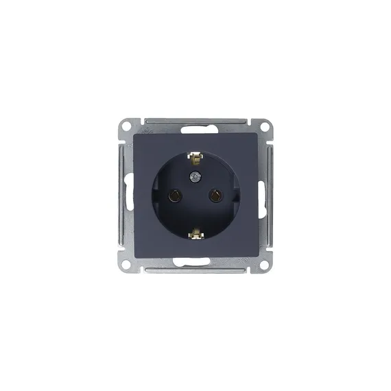 Розетка с заземлением без шторок Systeme Electric AtlasDesign Грифель ATN000743
