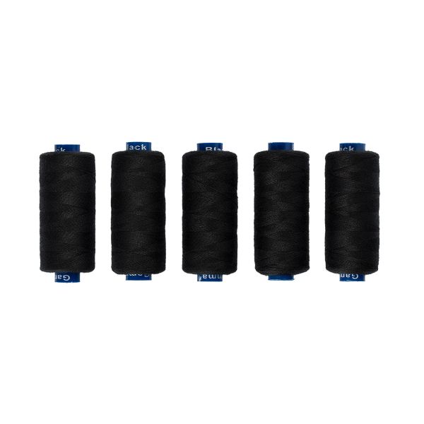 Нитки швейные бытовые Gamma 40/2, 365 м / 5 кат, 000 черный