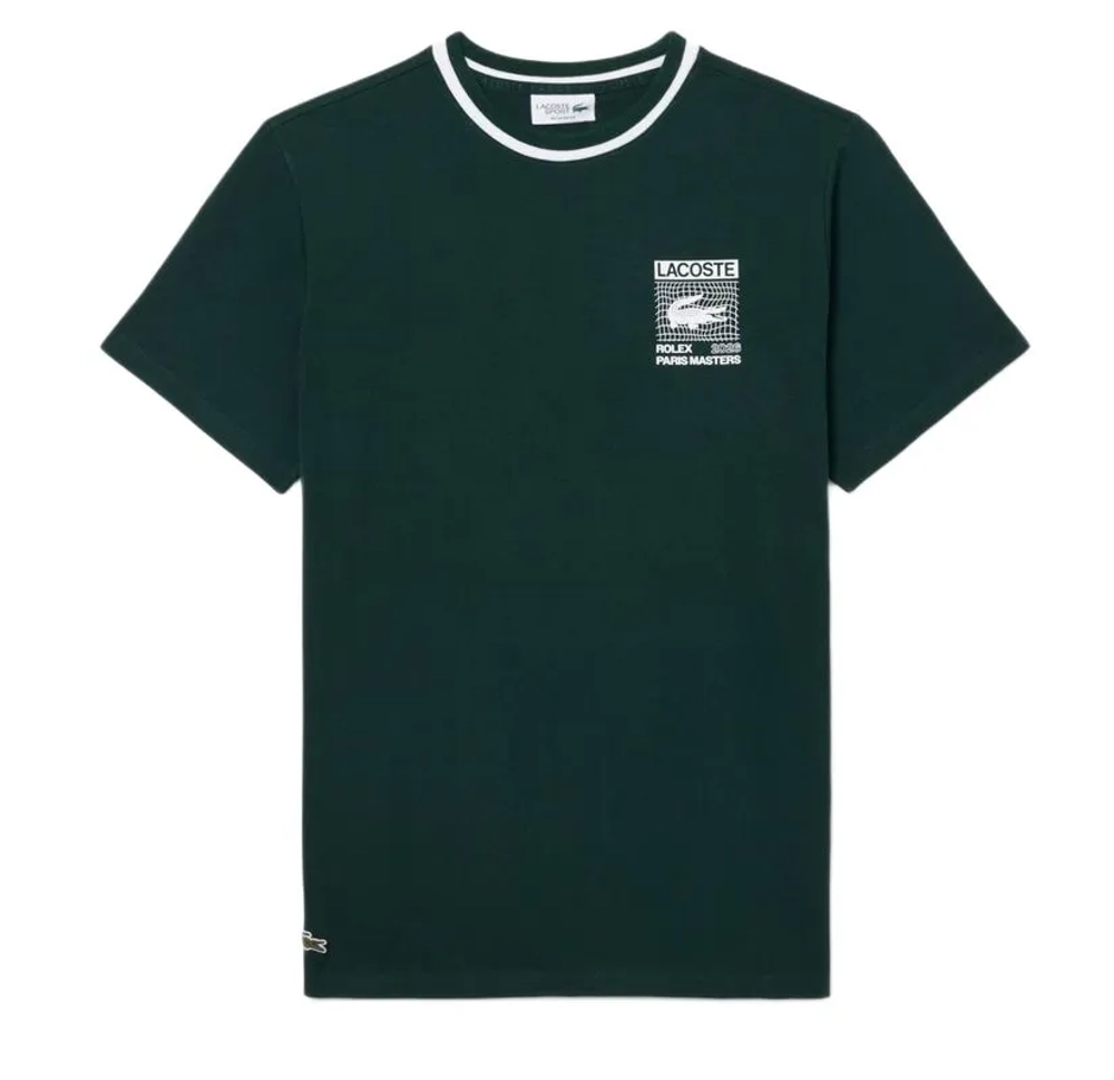 Теннисная футболка Lacoste Rolex Paris Masters - green