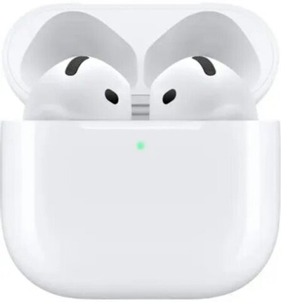 Наушники Apple AirPods 4 A3050,A3053,A3058, Bluetooth, вкладыши, белый [mxp63za/a]