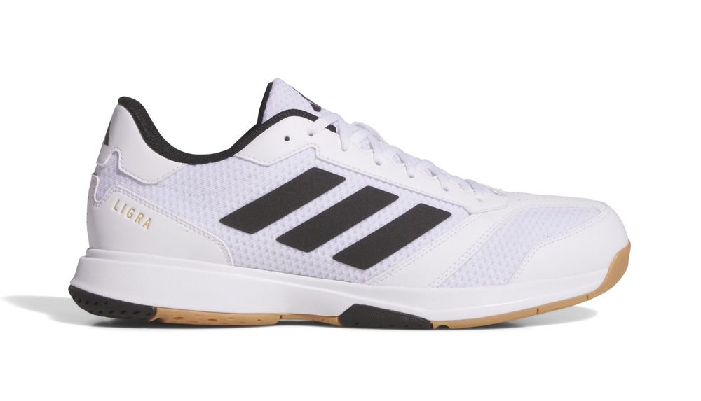 Мужские ботинки для бадминтона/сквоша Adidas Ligra 8 M — cloud white/core black/cloud white