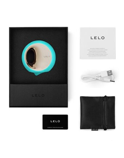 Аквамариновый клиторальный стимулятор Lelo Ora 3 (Цвет: аквамариновый)