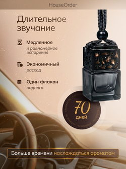 Премиальный автопарфюм "Фантомная амбра" с пряно-дымный ароматом, унисекс, 7 мл