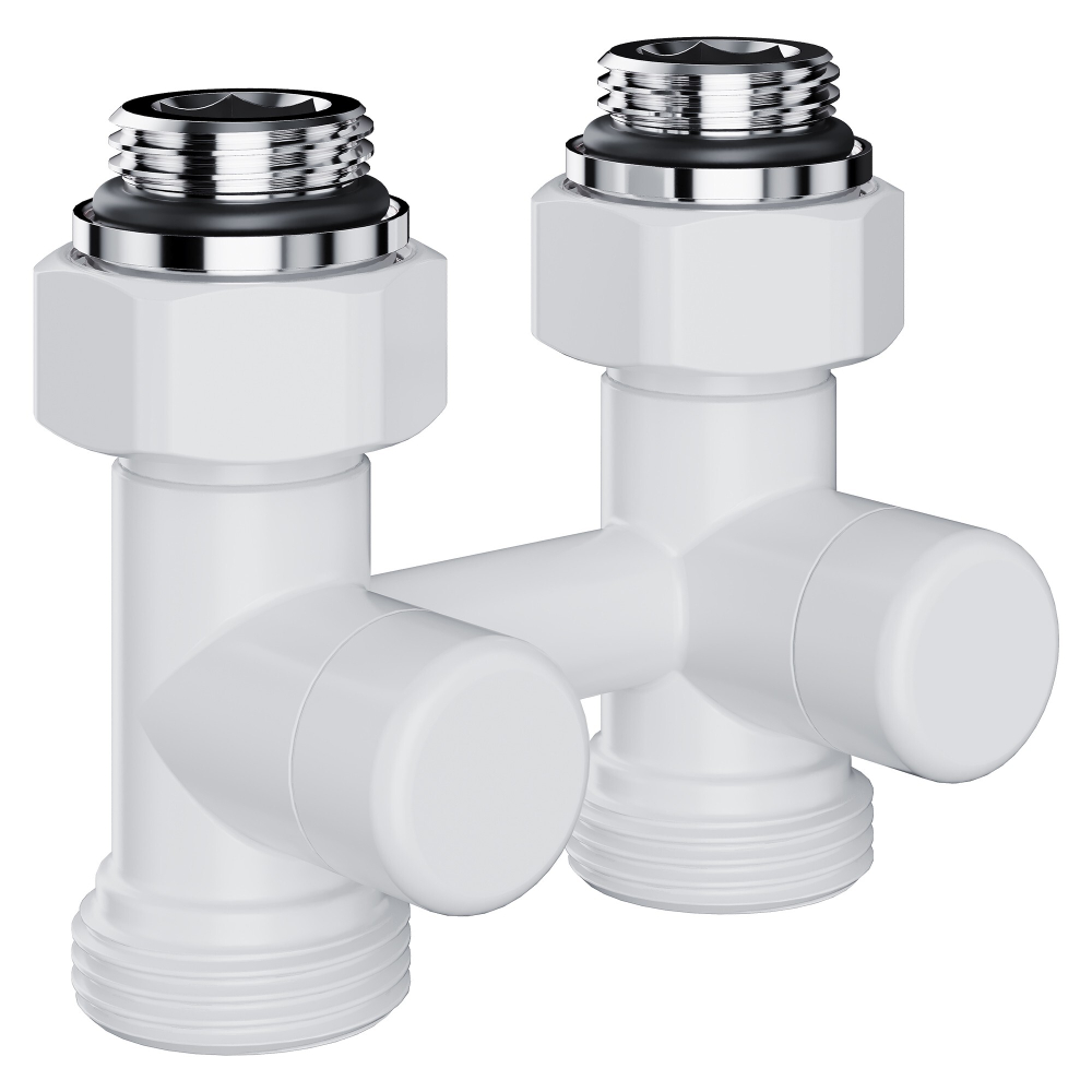 Узел нижнего подключения Royal Thermo Design прямой 1/2quot;х3/4quot; EK (белый)