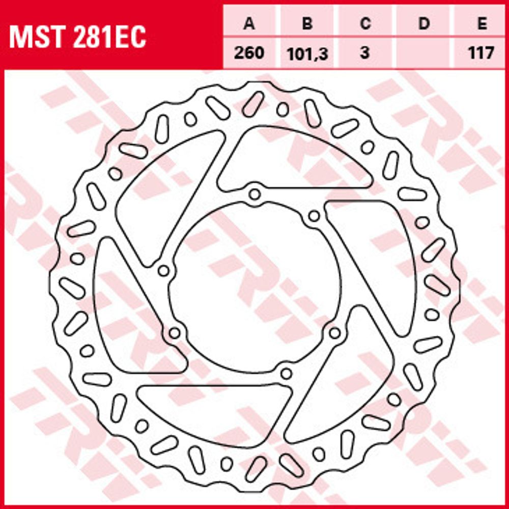 Диск тормозной TRW MST281EC Диск тормозной TRW MST281EC