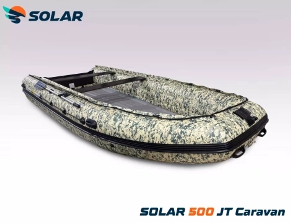 Лодка надувная моторная solar-500 caravan jet tunnel