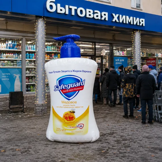 Надувные копии продукции (простые упаковки и пачки)