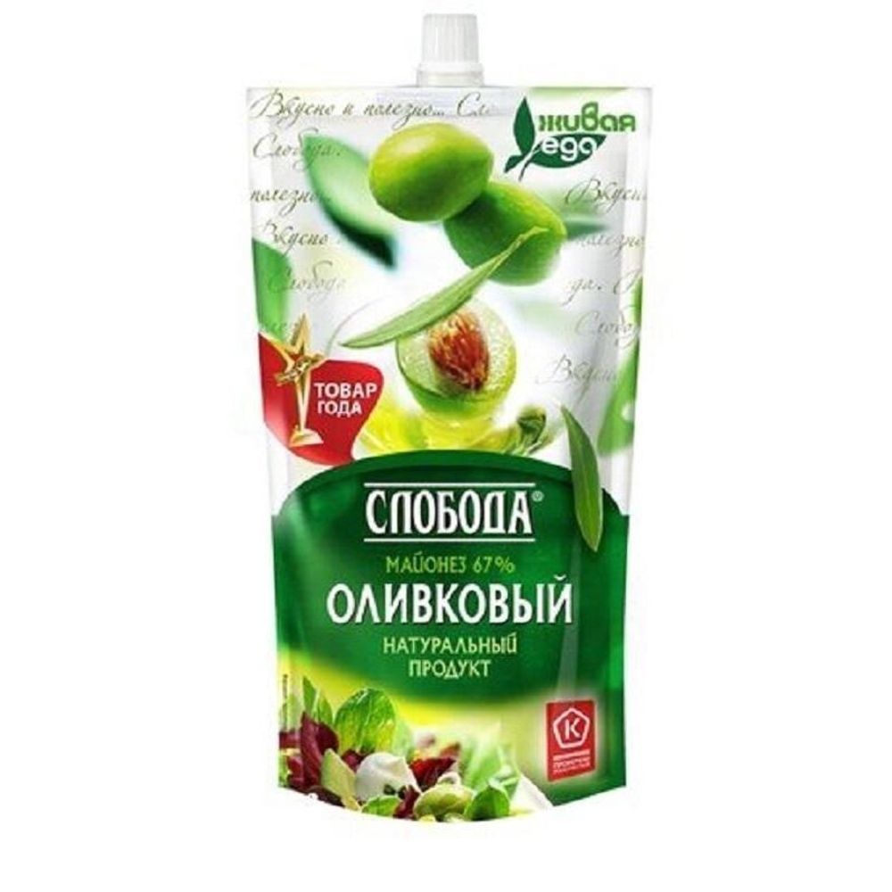 Майонез Слобода оливковый 67% 400мл, шт