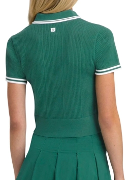 Женское теннисное поло Wilson Shrunken Essex - field green