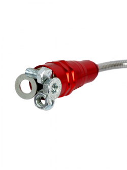 WDK-65453 Фонарик на гибкой рукоятке с зеркалом, 3 светодиода, магнит, длина 170-550 мм (RED)