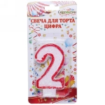 Свеча для торта Цифра «2» 6,7см