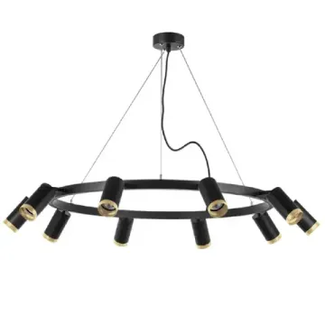 Люстра подвесная 10*GU10 LR02037040 черный/золото Rullo Lightstar