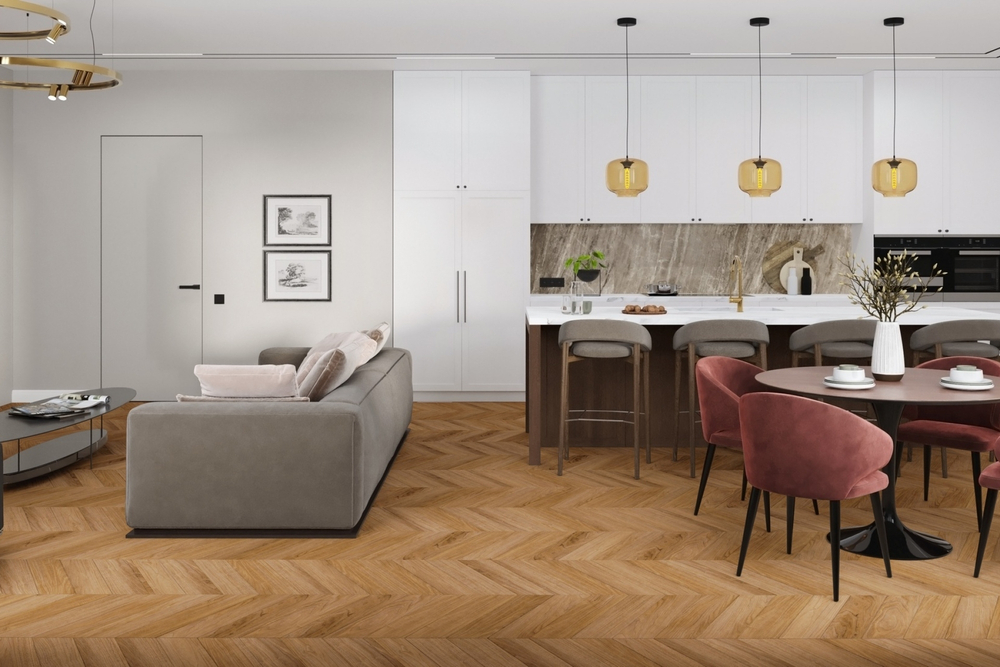 Кварц-винил SPC Damy Floor Chevron SPC 0,75мм 5,2 мм МОНСОРО 1.676 м2