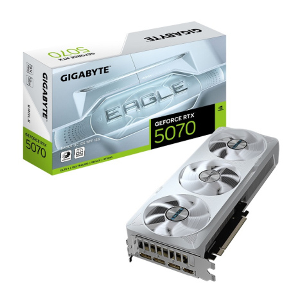 Видеокарта GIGABYTE GeForce RTX 5070 EAGLE OC ICE SFF (GV-N5070EAGLEOC ICE-12GD)