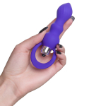 Фиолетовая анальная вибровтулка 14см ToyFa ToDo Curvy 358009