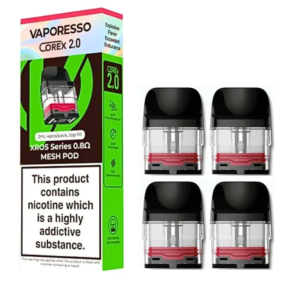 Vaporesso Corex 3.0 XROS Replacement Pods 2ml 0.8 Ohm (4pcs)