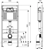 Инсталляция TECE 4 в 1 с кнопкой хром TECEnow
