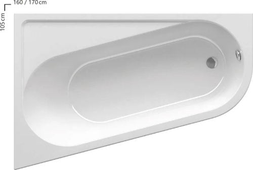 Ванна акриловая Ravak CHROME 160x105 левая CA51000000