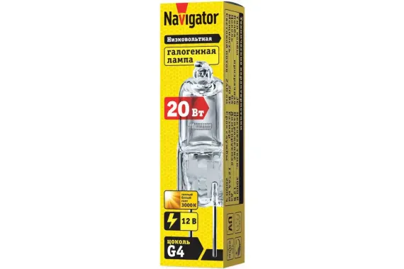 Лампа галогенная Navigator 12V JC GU4 20W 12641