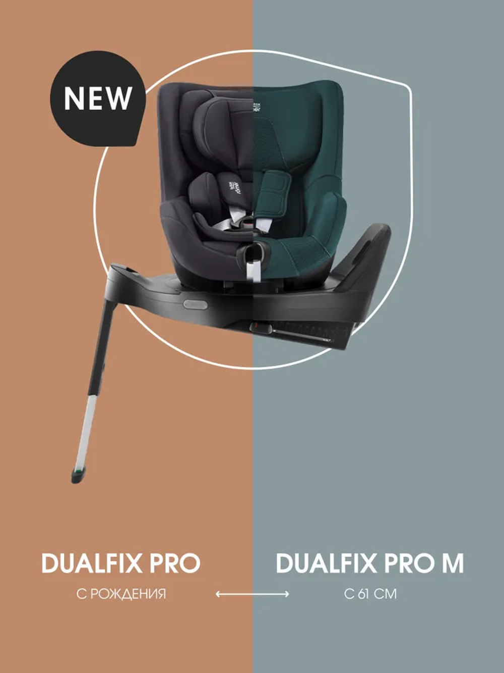 Автокресло 0+/1 Britax Roemer DUALFIX PRO Classic Deep Grey, с рождения до 19 кг, (40 до 105 см), серый