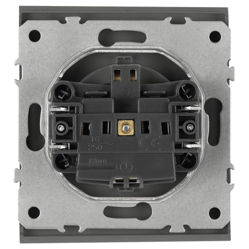 Розетка ЭРА Arktik 16-2101-06 с заземлением 2P+E Schuko 16А-250В графит | Эра Arktik