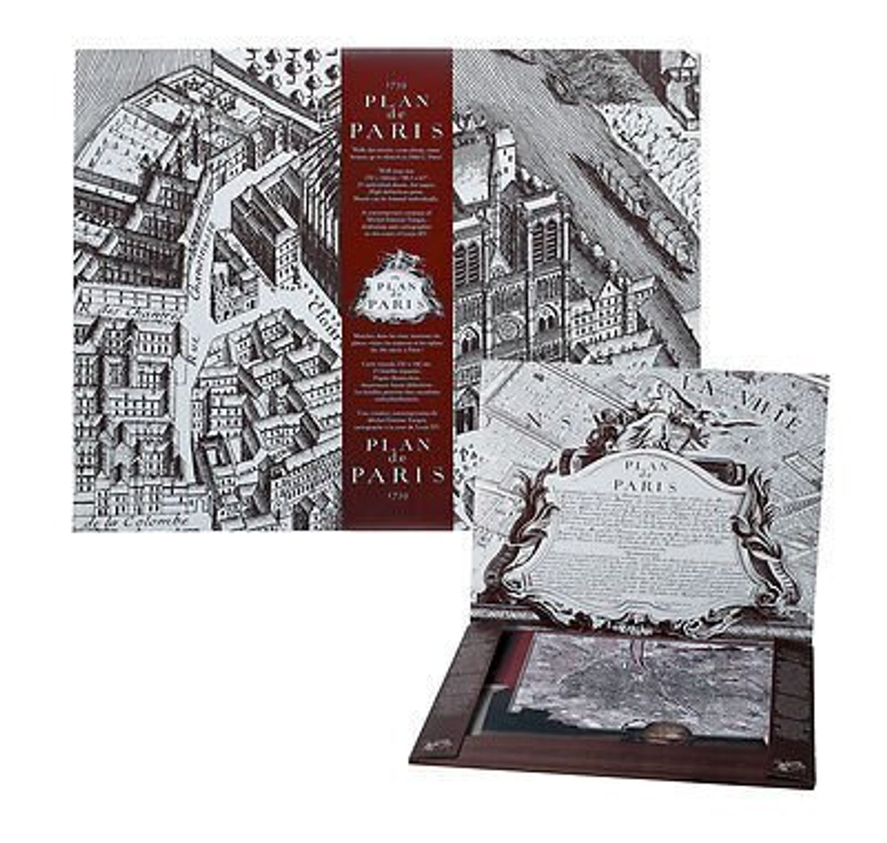 Карта Парижа 1739 года 240х190 см Authentic Models Коричневый