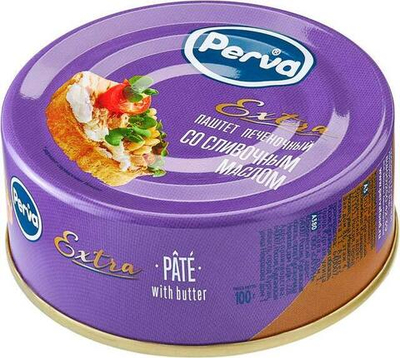 Паштет Perva Extra Печеночный со сливочным маслом 100 г