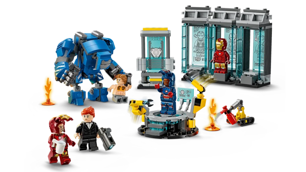 Конструктор LEGO Marvel 76315 Лаборатория Железного человека: Зал доспехов