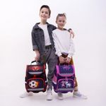 Ранец ЮНЛАНДИЯ WISE, 1 отделение, 3 кармана, устойчивое дно, "Little friends", 271397