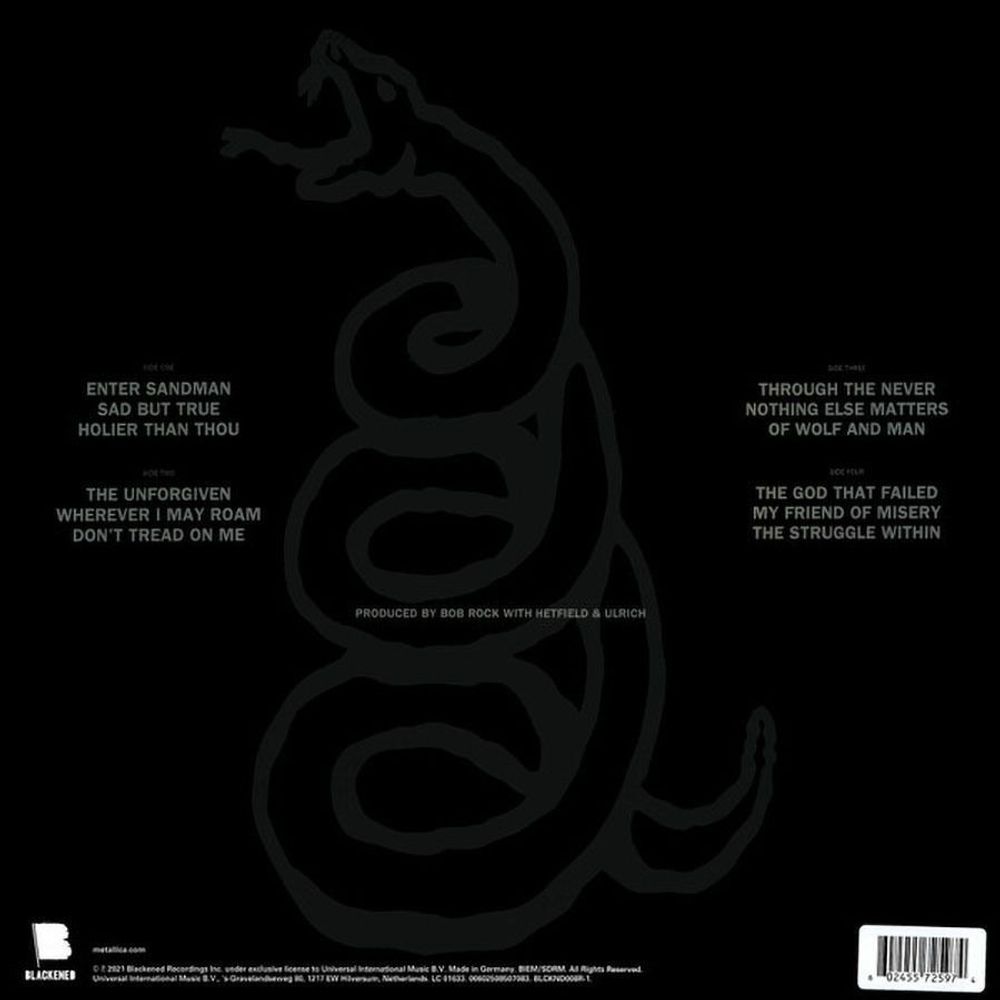 Metallica. Metallica (coloured) (2LP) Новая запечатанная виниловая пластинка Металлика. Черный альбом