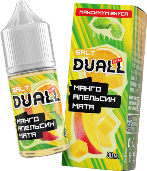 Купить Duall Extra 28 мл - Манго Апельсин Мята (0 мг)