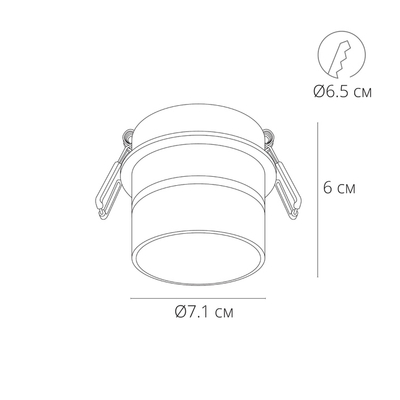 Точечный встраиваемый светильник Arte Lamp IMAI A2164PL-1WH, 1хGU10