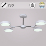 13246-4.3-04 Белый+Хром светильник потолочный Reluce, LED