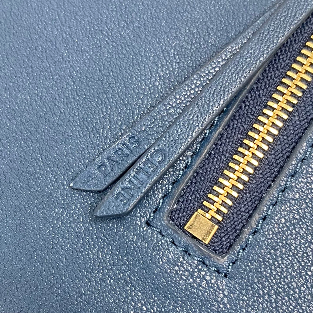 Сумка Celine Halfmoon, синяя — фото 10