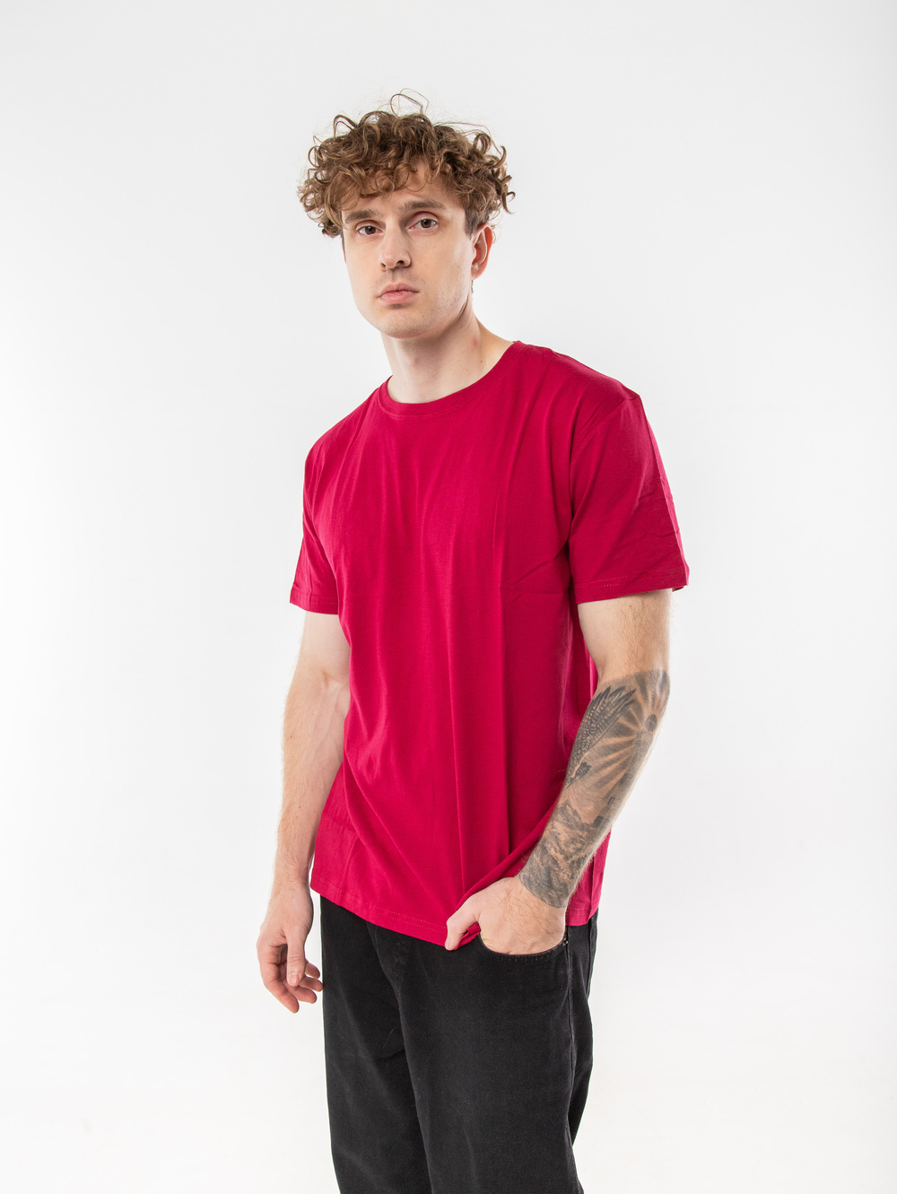 Футболка мужская 160,02 STAN, хлопок, Бордовый