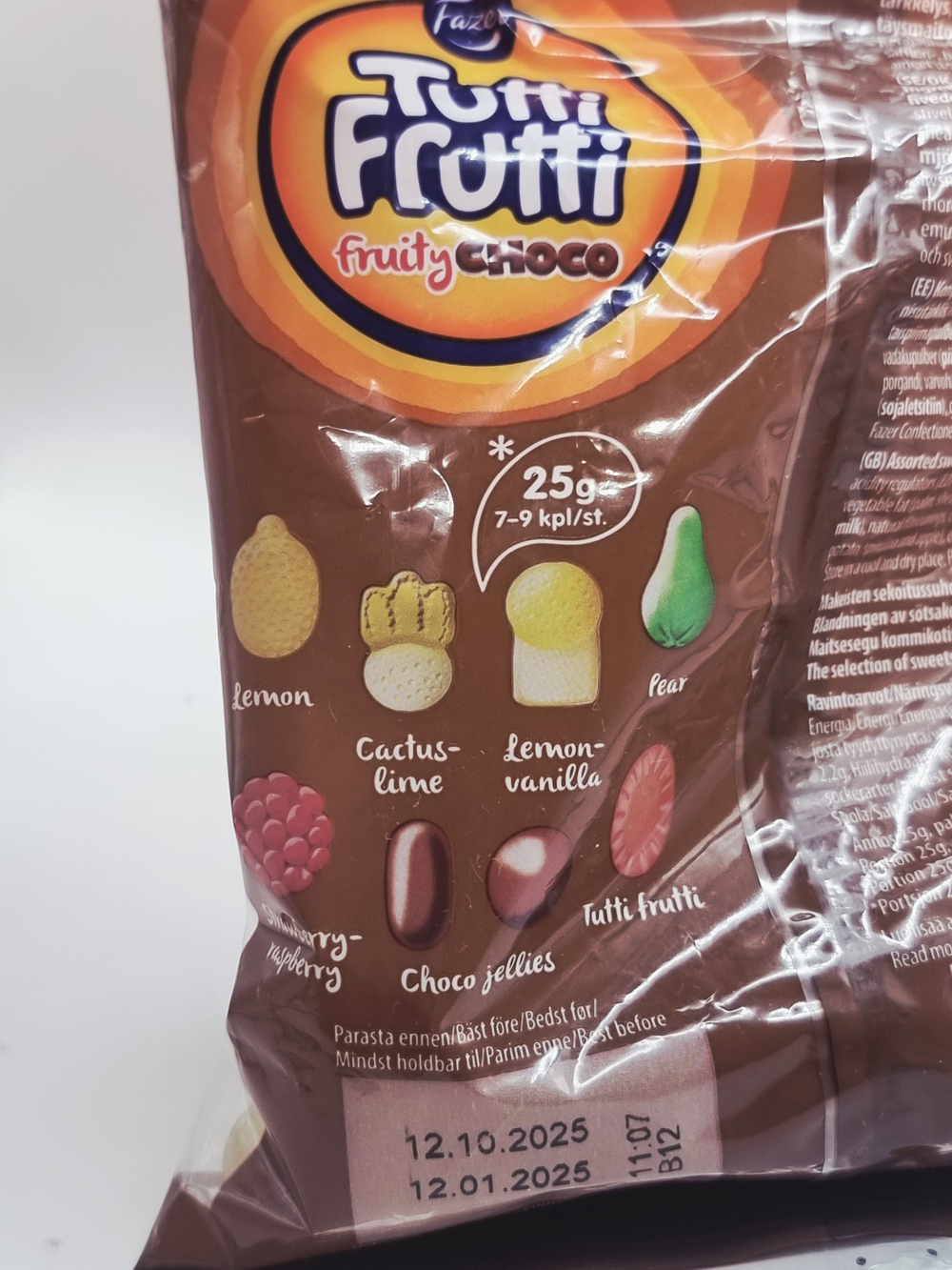 Конфеты Fazer Tutti Frutti Choco 170 г (Из Финляндии)