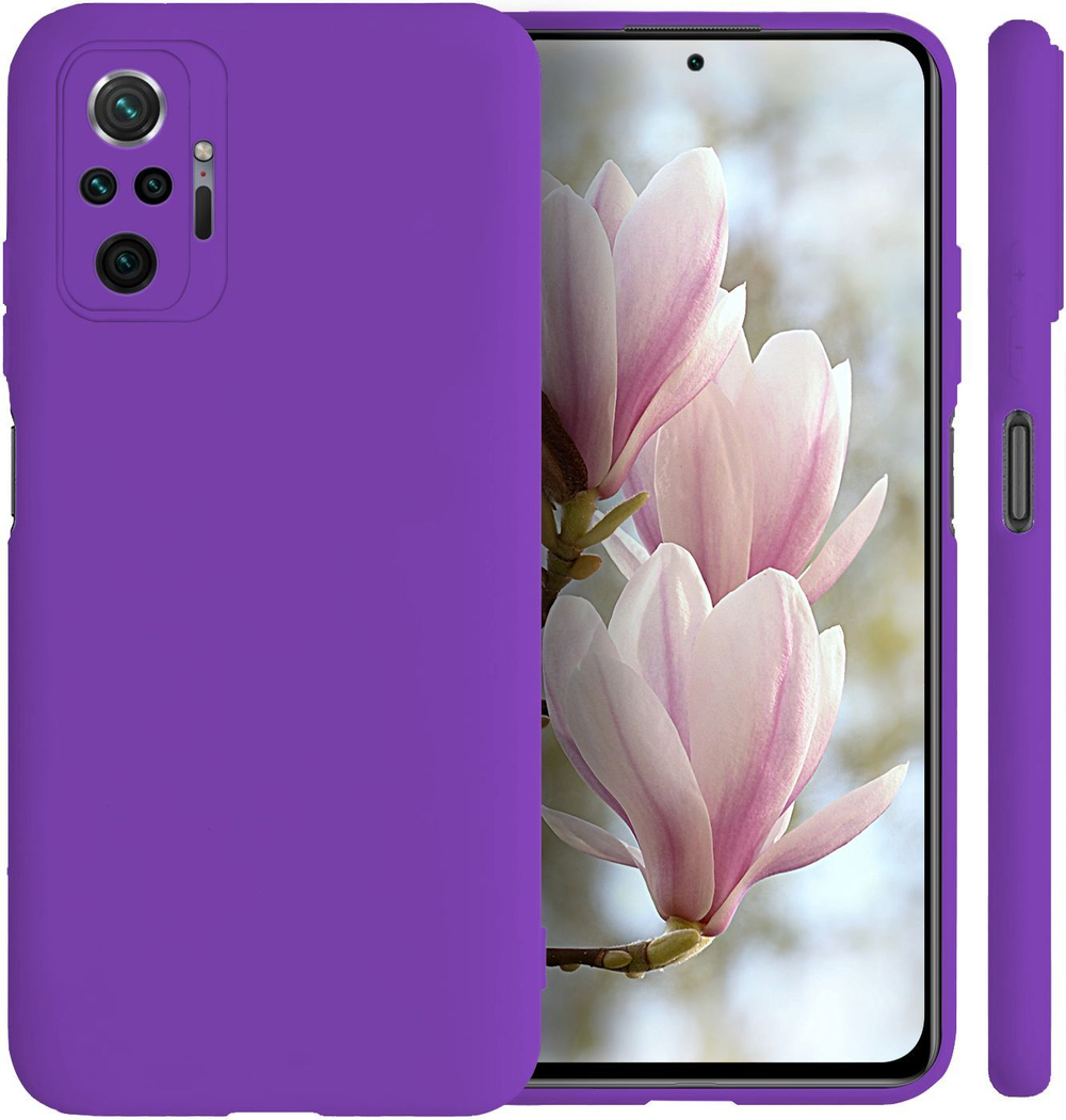Мягкий Soft Touch чехол из силикона для XIAOMI REDMI NOTE 10 PRO / 10 PRO MAX с бархатной подкладкой