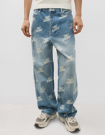 Мужские жаккардовые джинсы - BERSHKA