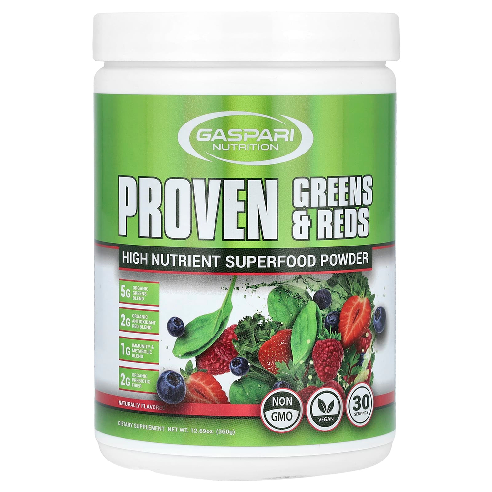 Gaspari Nutrition, Проверенная зелень и красный, 360 г (12,69 унции)