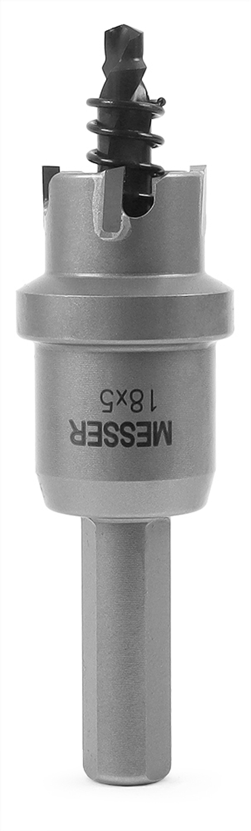ТСТ коронка MESSER 18X5 с центрирующим сверлом и толкающей пружиной