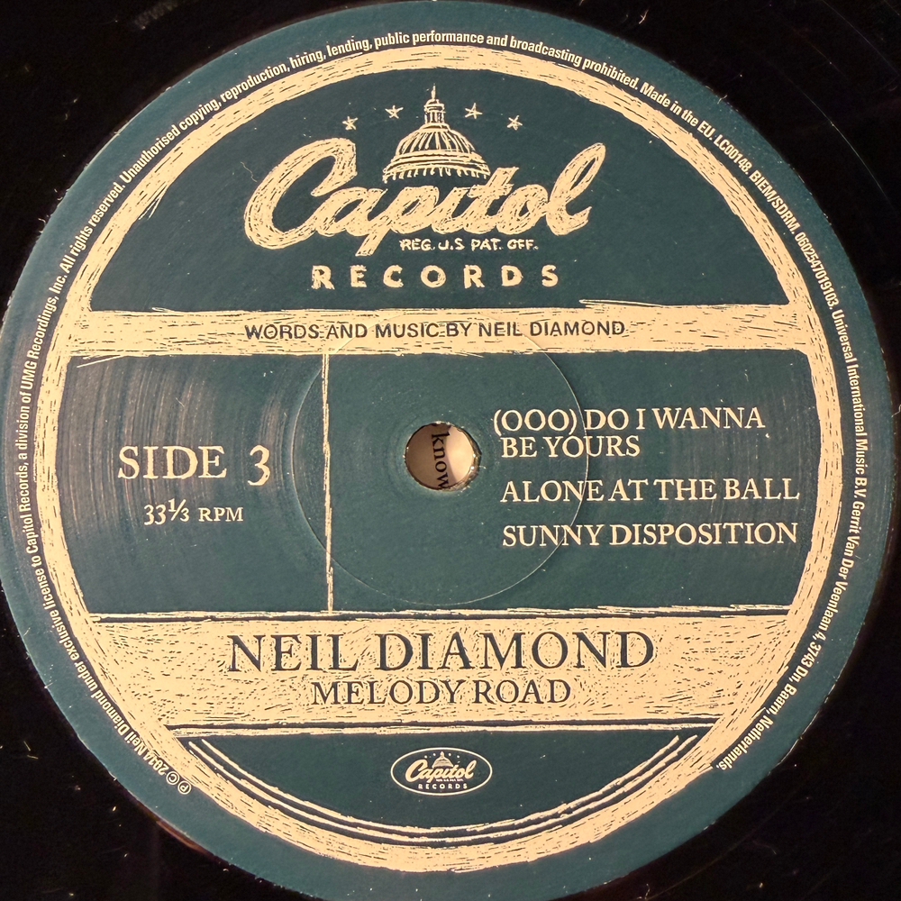 Neil Diamond ‎– Melody Road 2LP (Европа 2014г.)